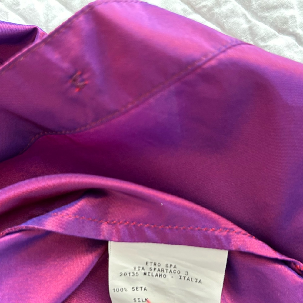 ETRO IRIDESCENT SILK BLOUSE - Picture 5 of 5